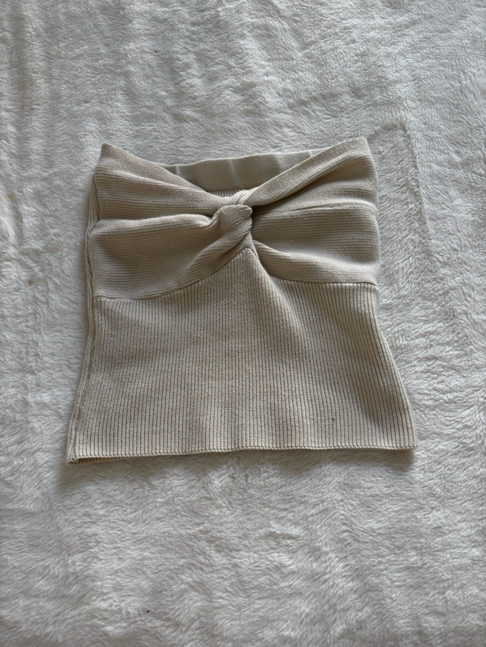Tie-Front Knit Tube Top